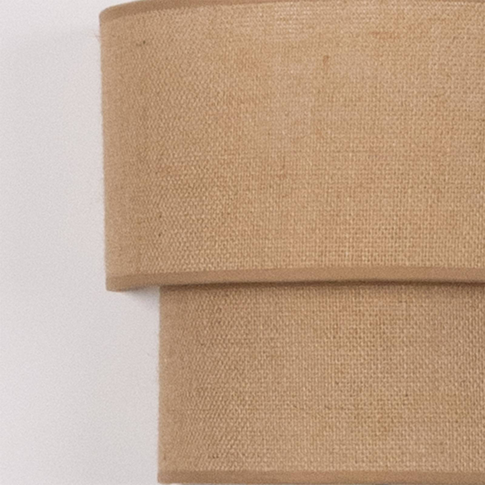 Lampa ścienna Boho, juta/juta, wysokość 22 cm, tkanina, E27