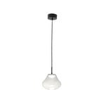 Deva LED pendant light, clear, glass, Ø 25 cm, CCT, dimmable