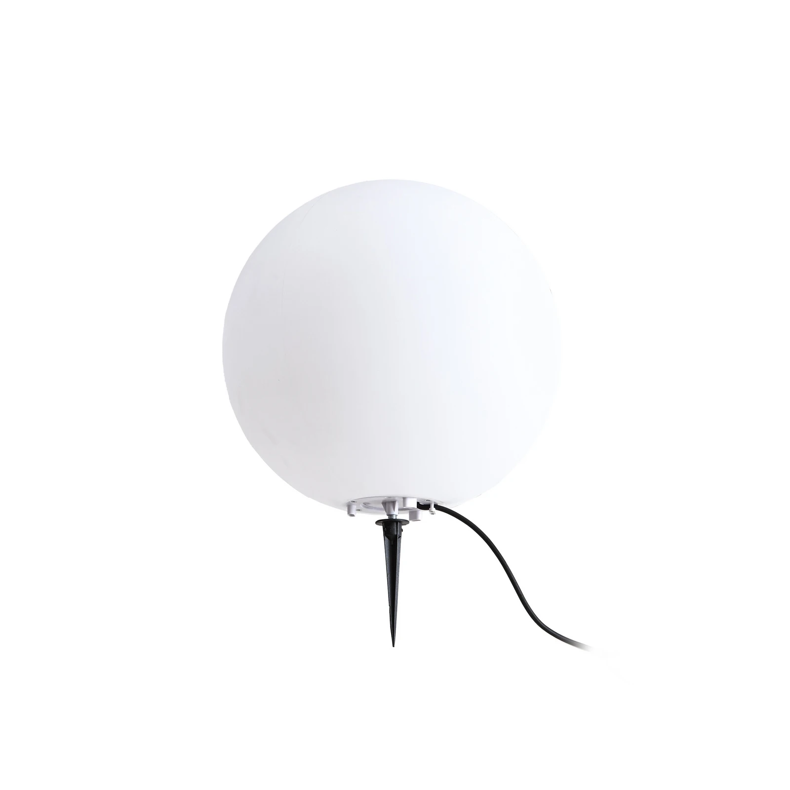 Lindby kulformad lampa Valyra, Ø 40 cm, IP54, jordspett