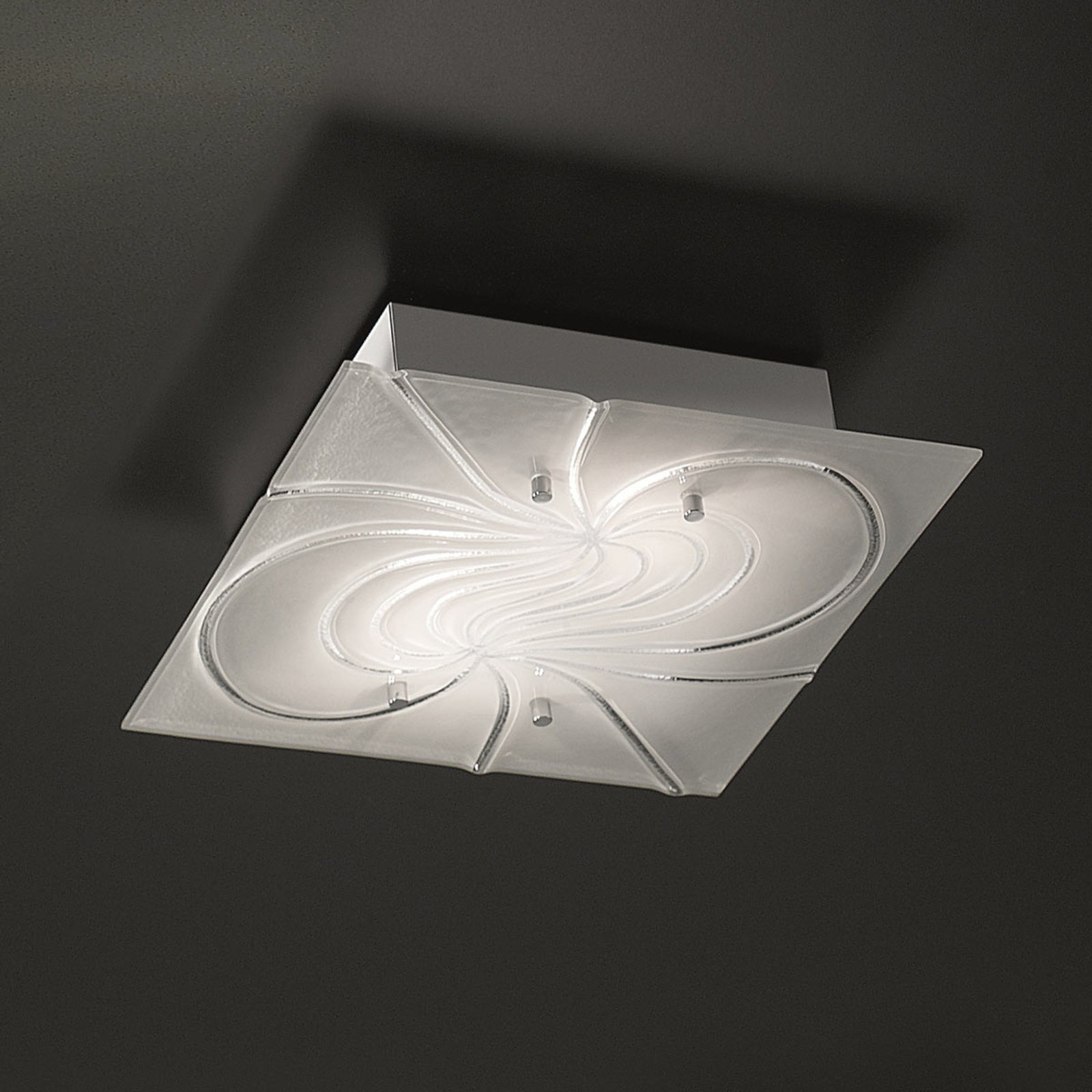 Kwadratowa lampa sufitowa Mistral 34 cm