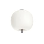 kdln ceiling lamp Kushi, black and white, Ø 16 cm, glass