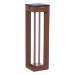 Lampe solaire LED Borne à capteur, 45 cm, corten