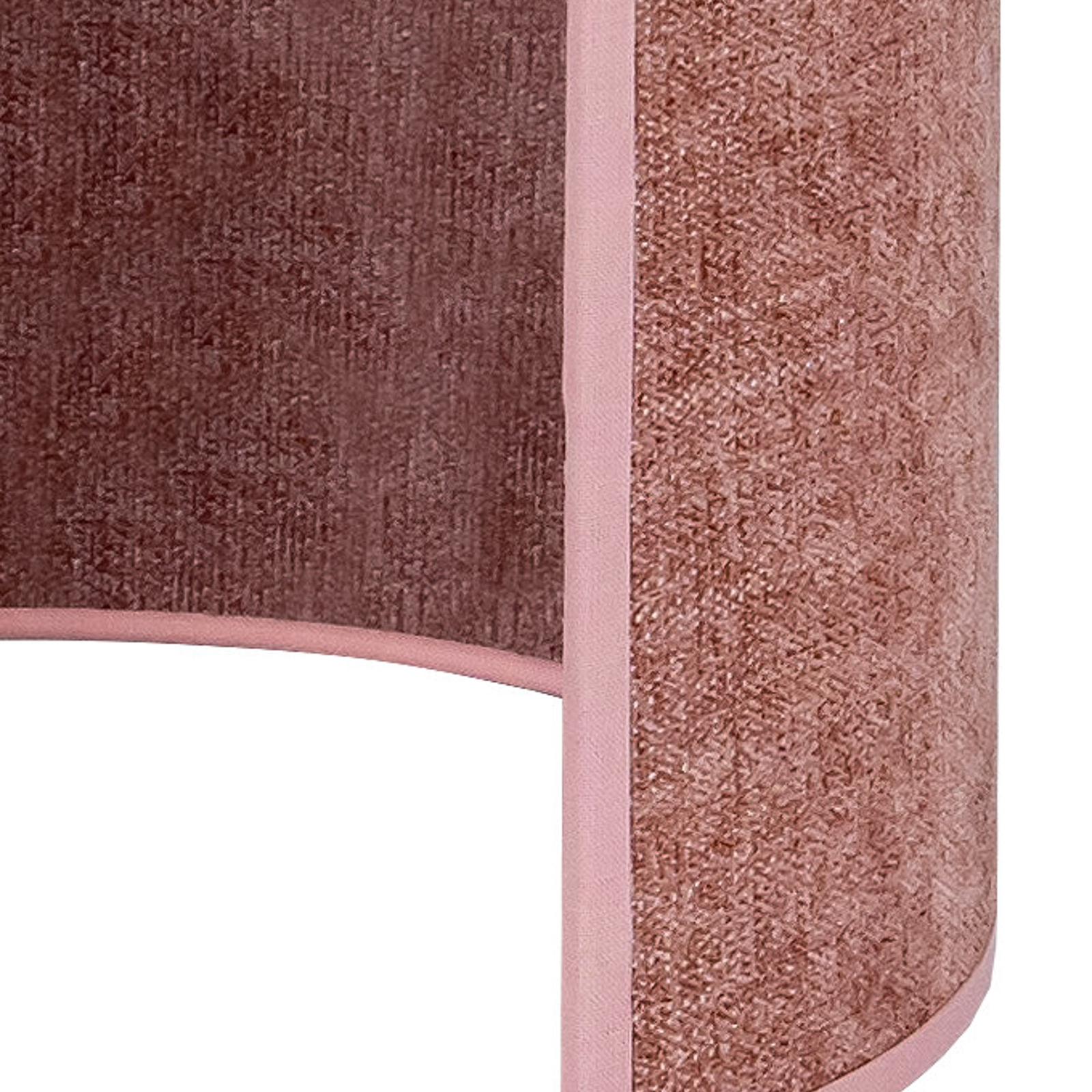 Euluna vegglampe Celine, rosa, chenillestoff, høyde 24 cm