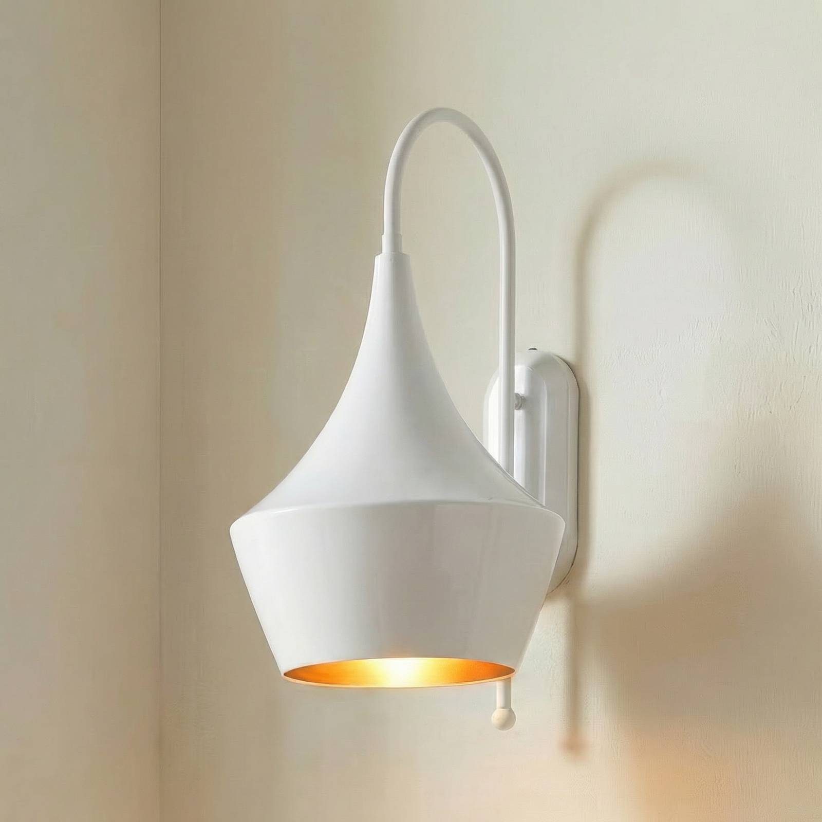 ROYALTECH Applique murale Olaf, blanche, métal, hauteur 48 cm