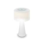 LED asztali lámpa Halo, akkumulátoros, fehér