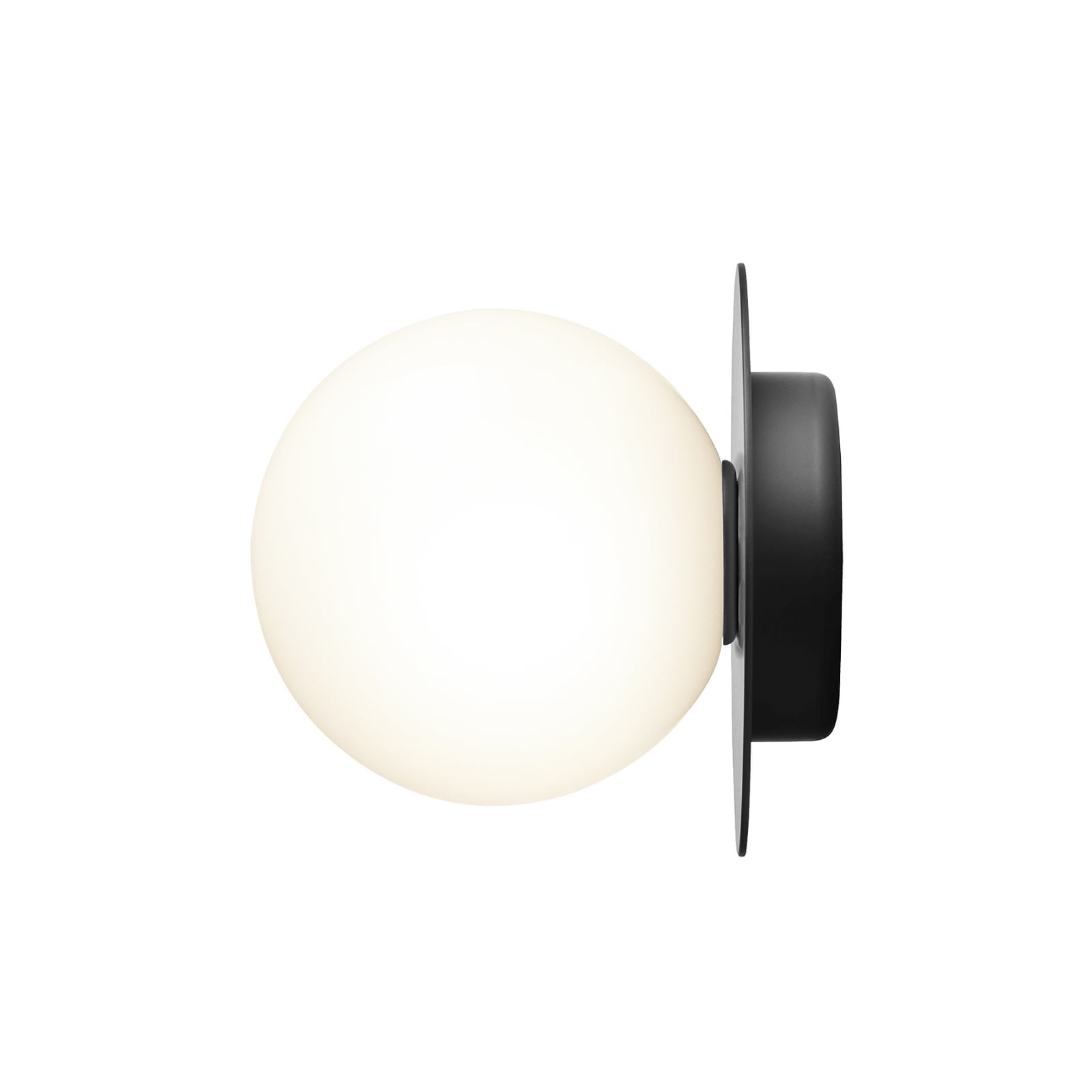 Liila 1 Wall/Ceiling Light IP44 Medium Black/Opal - Nuura Liila 1 Wall/Ceiling Light IP44 Medium Black/Opal - Nuura