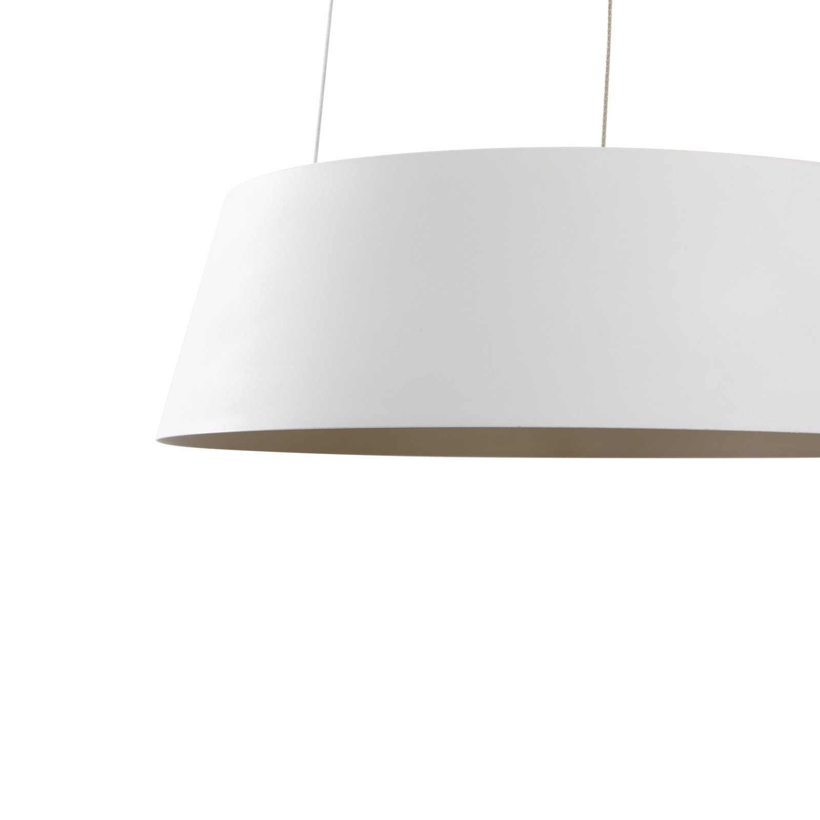 Lucande LED pendant light Belsar, white, aluminium, CCT