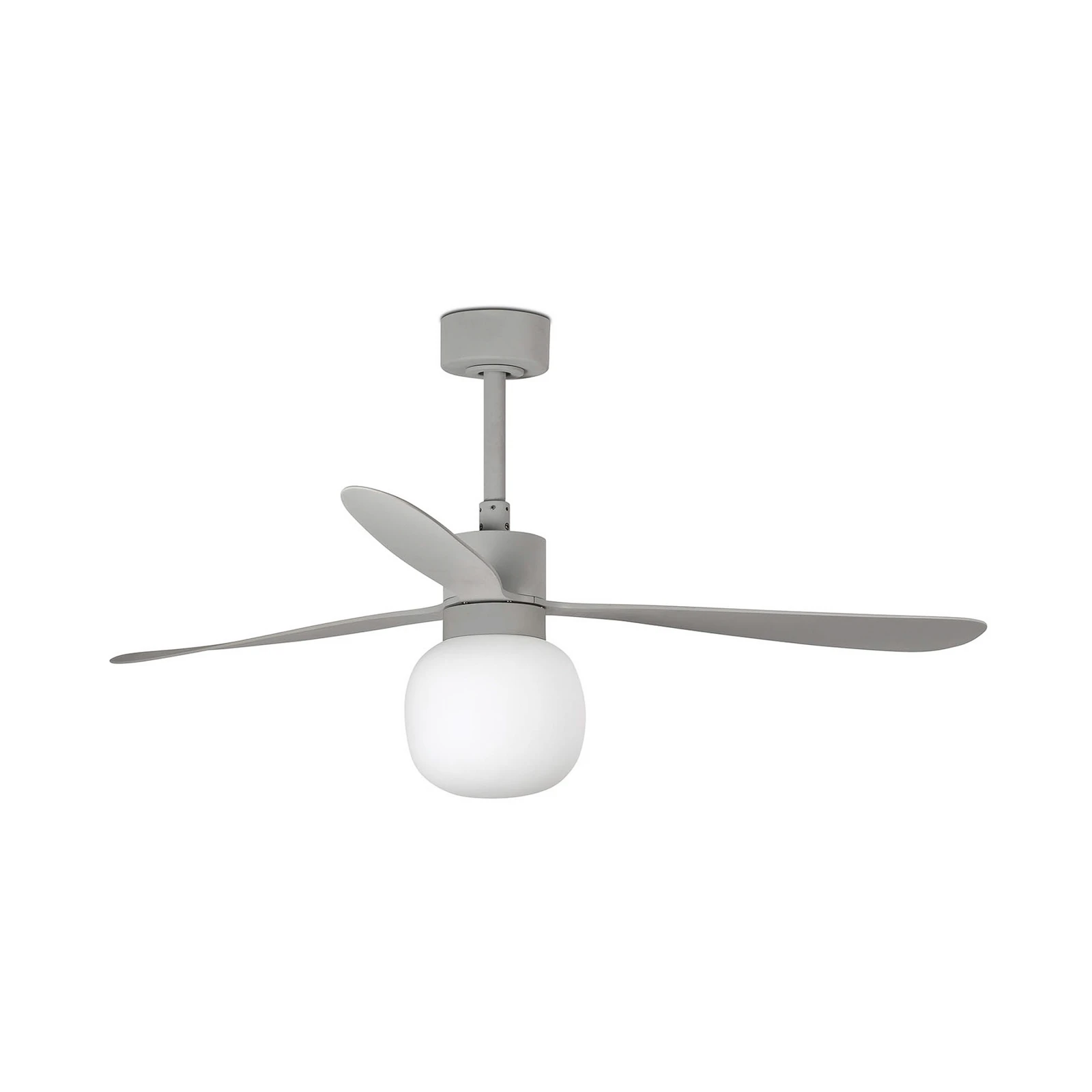 LED lubinis ventiliatorius „Amelia Ball L“, pilkos spalvos, DC, tylus, 132 cm
