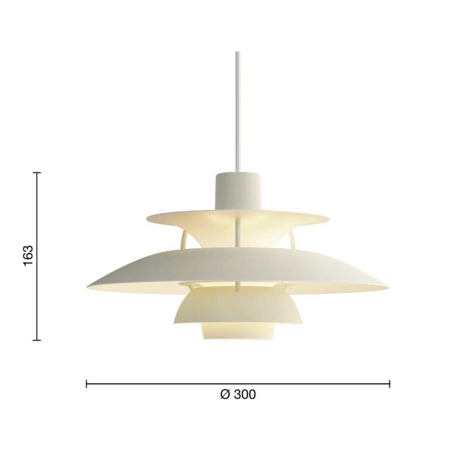 PH 5 Mini Lustră Pendul Monochrome Pale Pewter - Louis Poulsen