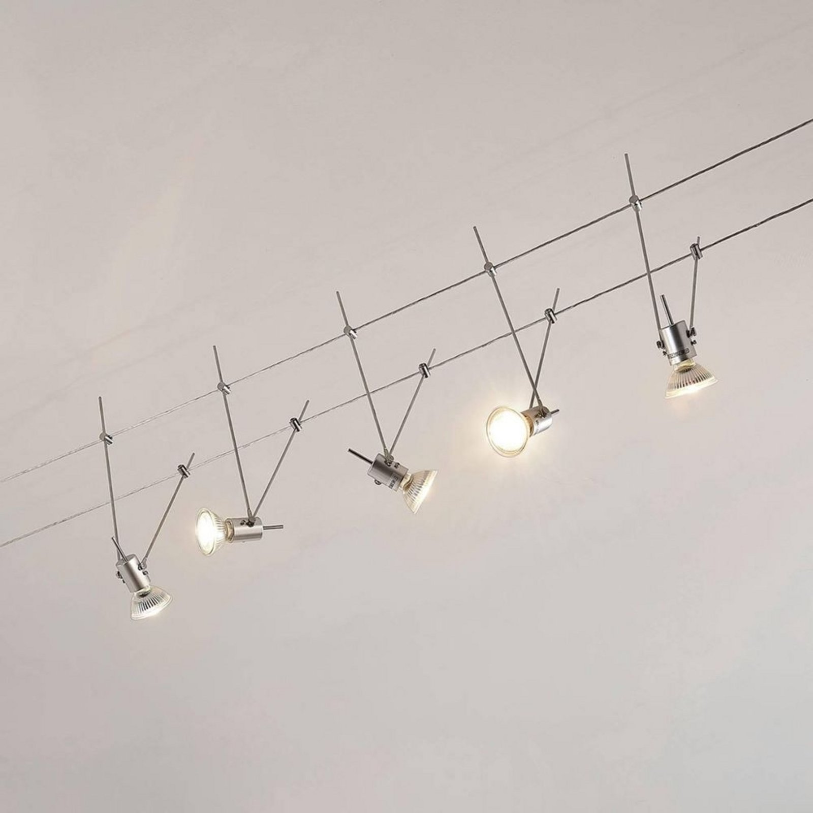 Marno 5 Wire Spot/Plafonnier Chrome/Silver - Lindby
