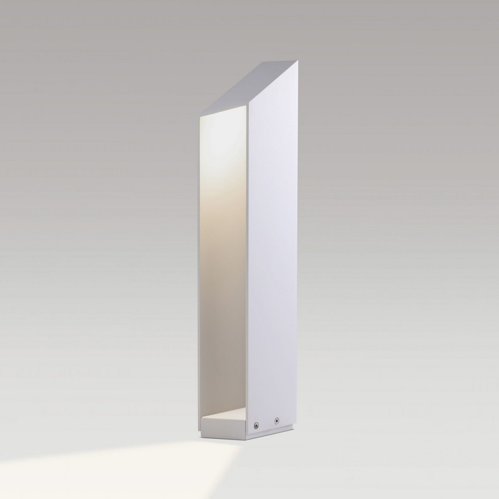 Candeeiro pilar LED MARSET Domus, altura 55 cm, branca, alumínio