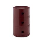 Componibili Big Container, rood, 3 elementen, hoogte 69,5 cm - Kartell