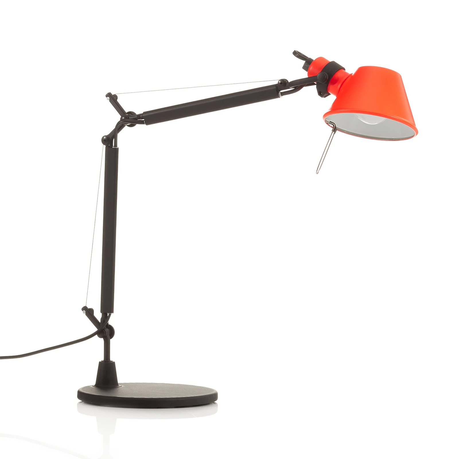 Artemide Tolomeo Micro Bicolor table black/coral
