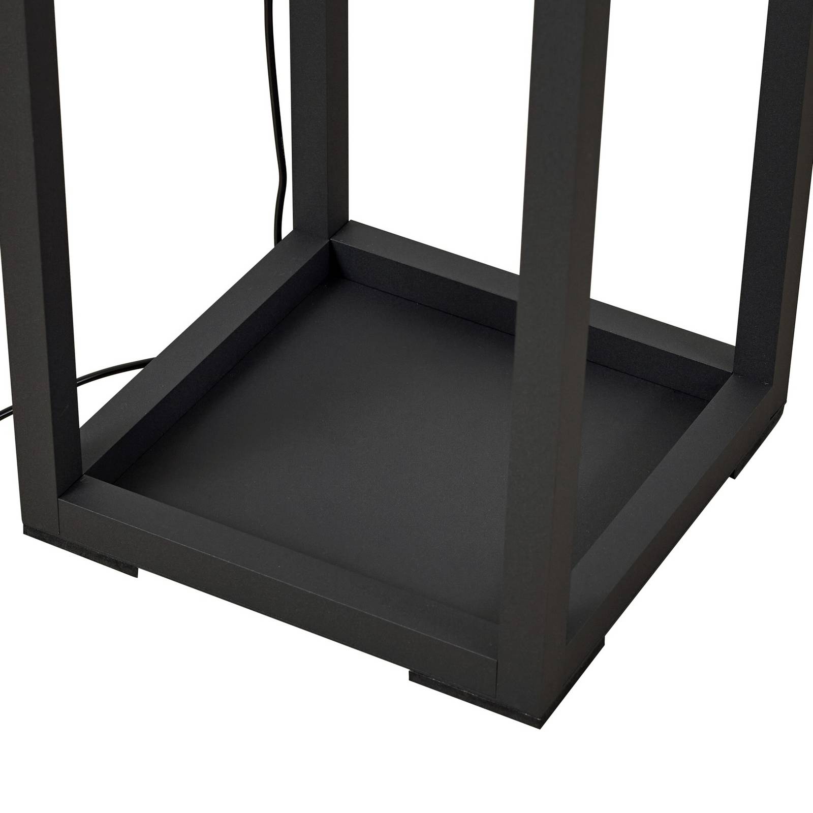 Lindby Lampa stojąca LED Birta, stojąca, półka, wysokość 155 cm