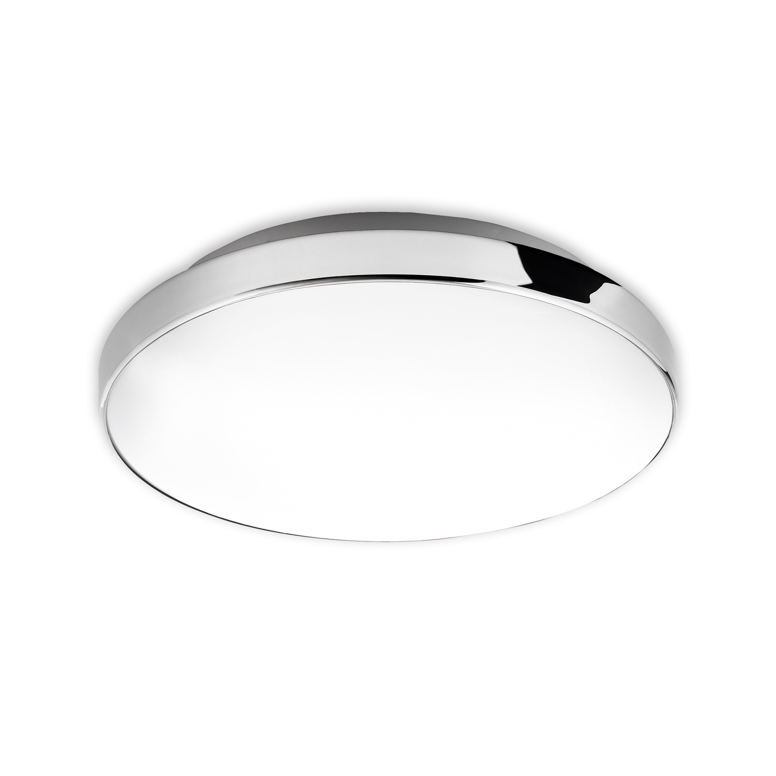 Brilo LED bathroom ceiling lamp, chrome, Ø 28.5 cm