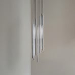 Hängeleuchte Sopel Lux, 7-flammig, rund, schwarz/silber, G9
