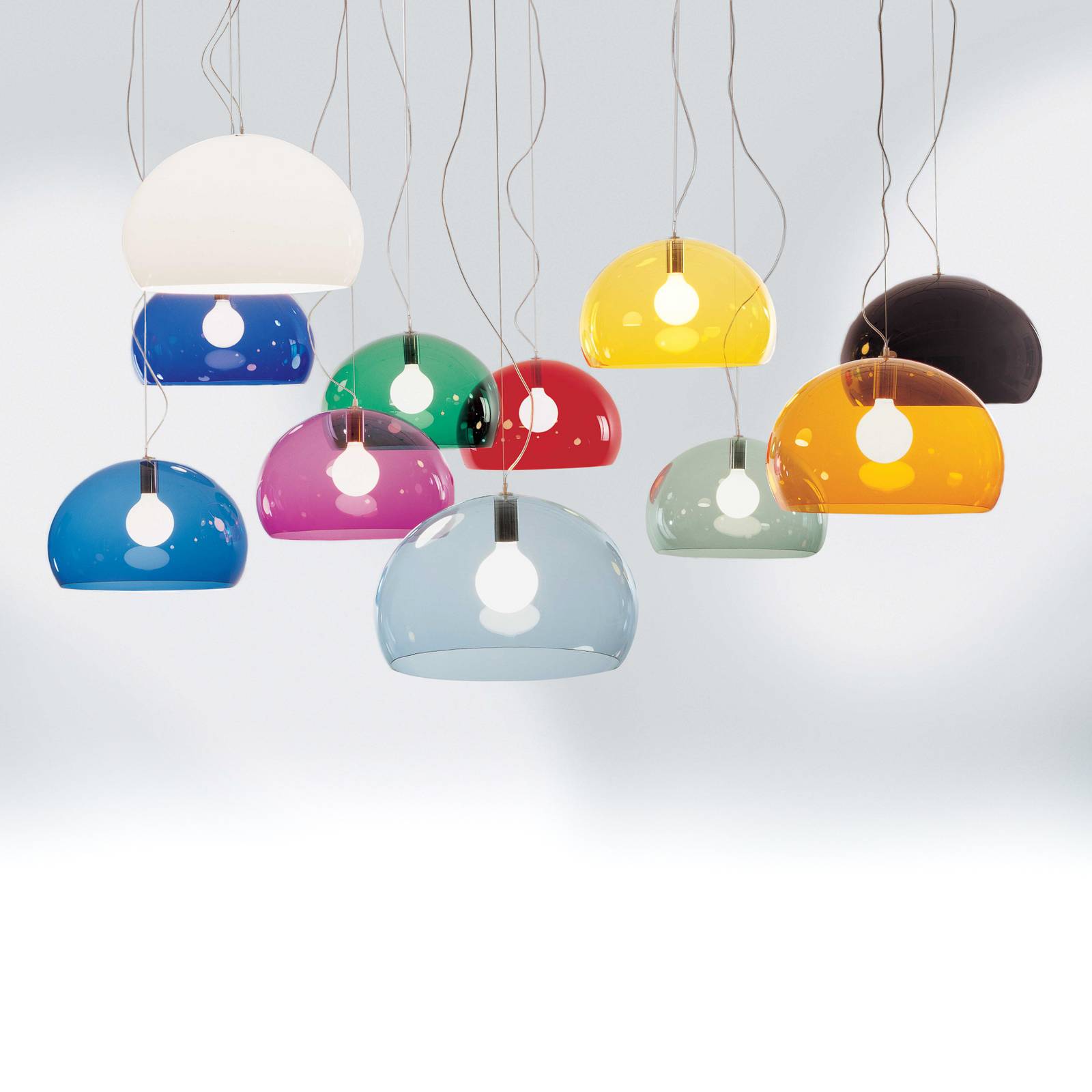 Kartell FL/Y – lampa wisząca LED, zieleń szałwii