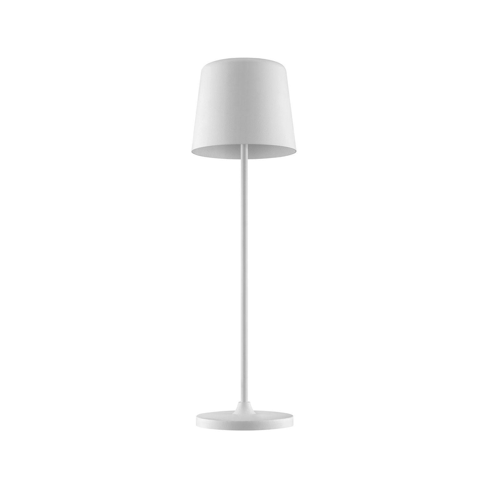 Akumulatorowa lampa stołowa LED Kaami, ściemniana, matowa biel