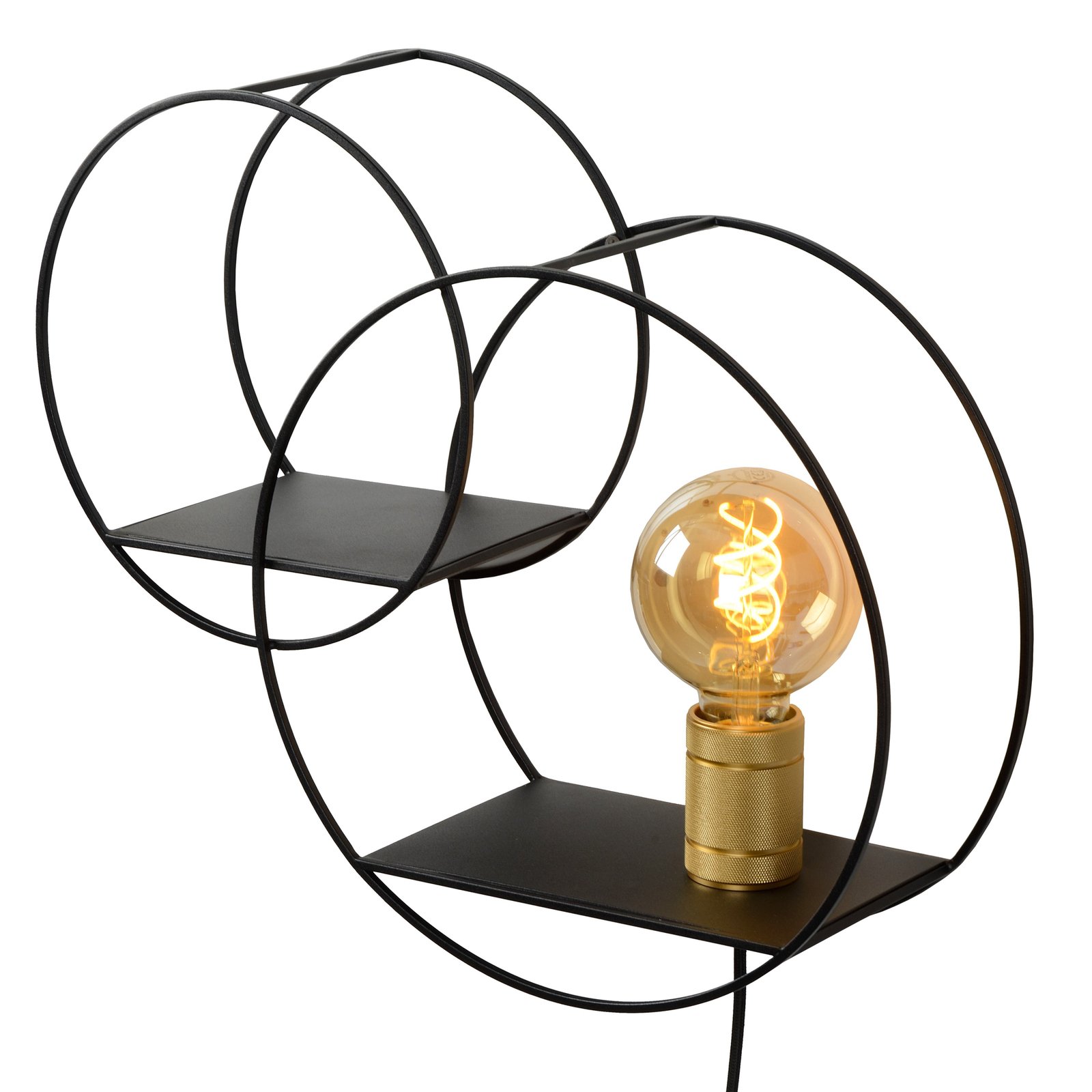 Circle wall light, black, 38 cm, E27