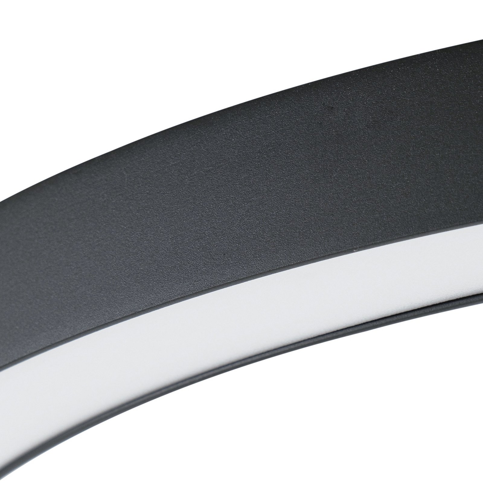 Plafoniera LED Neor, CCT, nera, Ø 60 cm, dimmerabile - Lucande