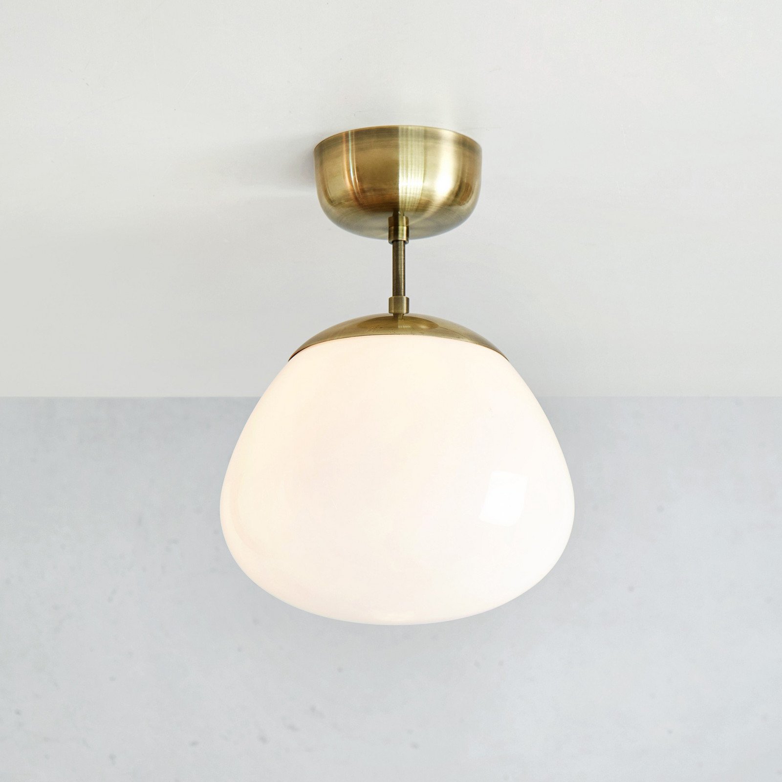 Markslöjd Plafonieră Rise culoare alamă antică sticlă Ø 25 cm - Camera de zi / sufragerie - alamă antică alb - Metal