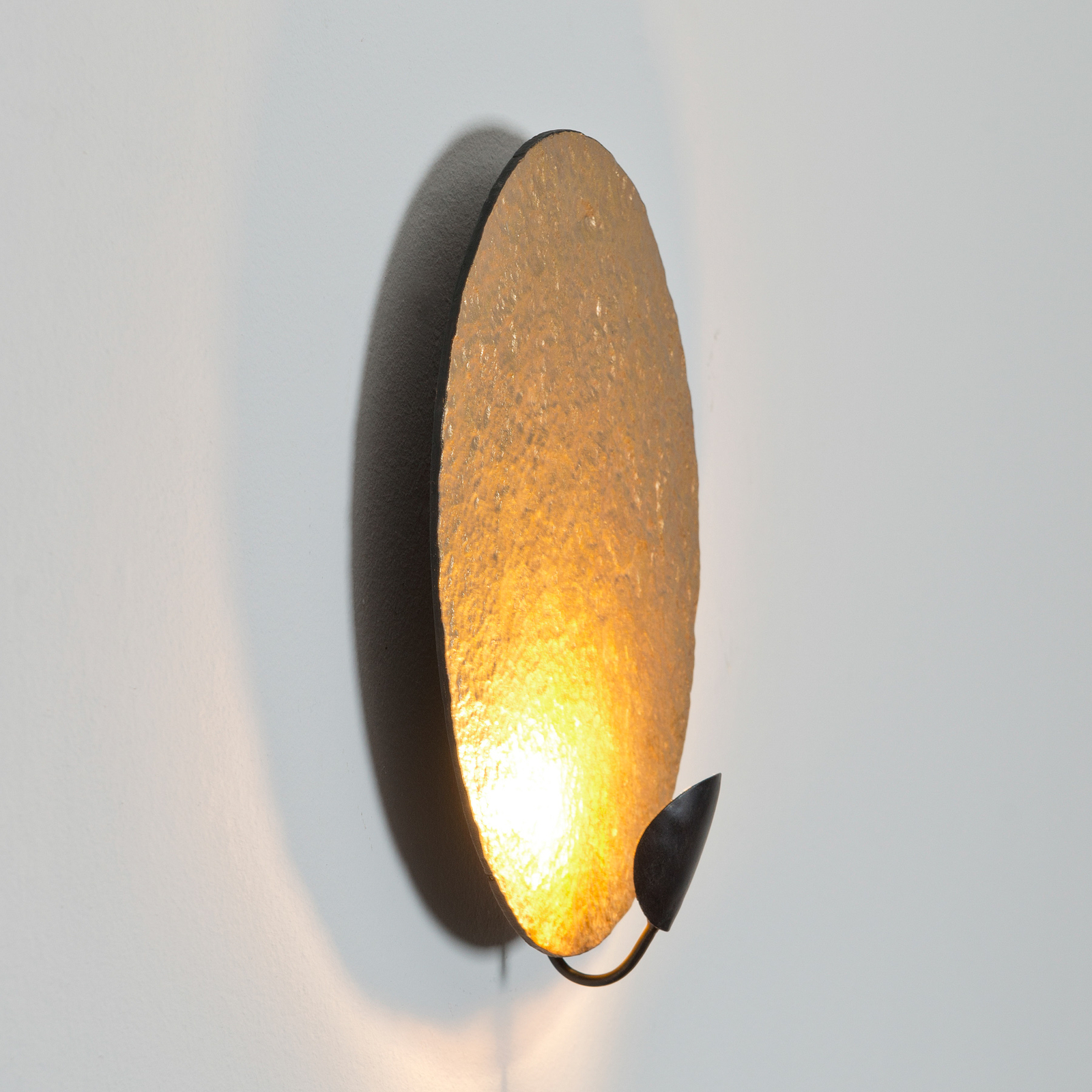 Kinkiet LED Traversa, błyszczące złoto, Ø 35 cm