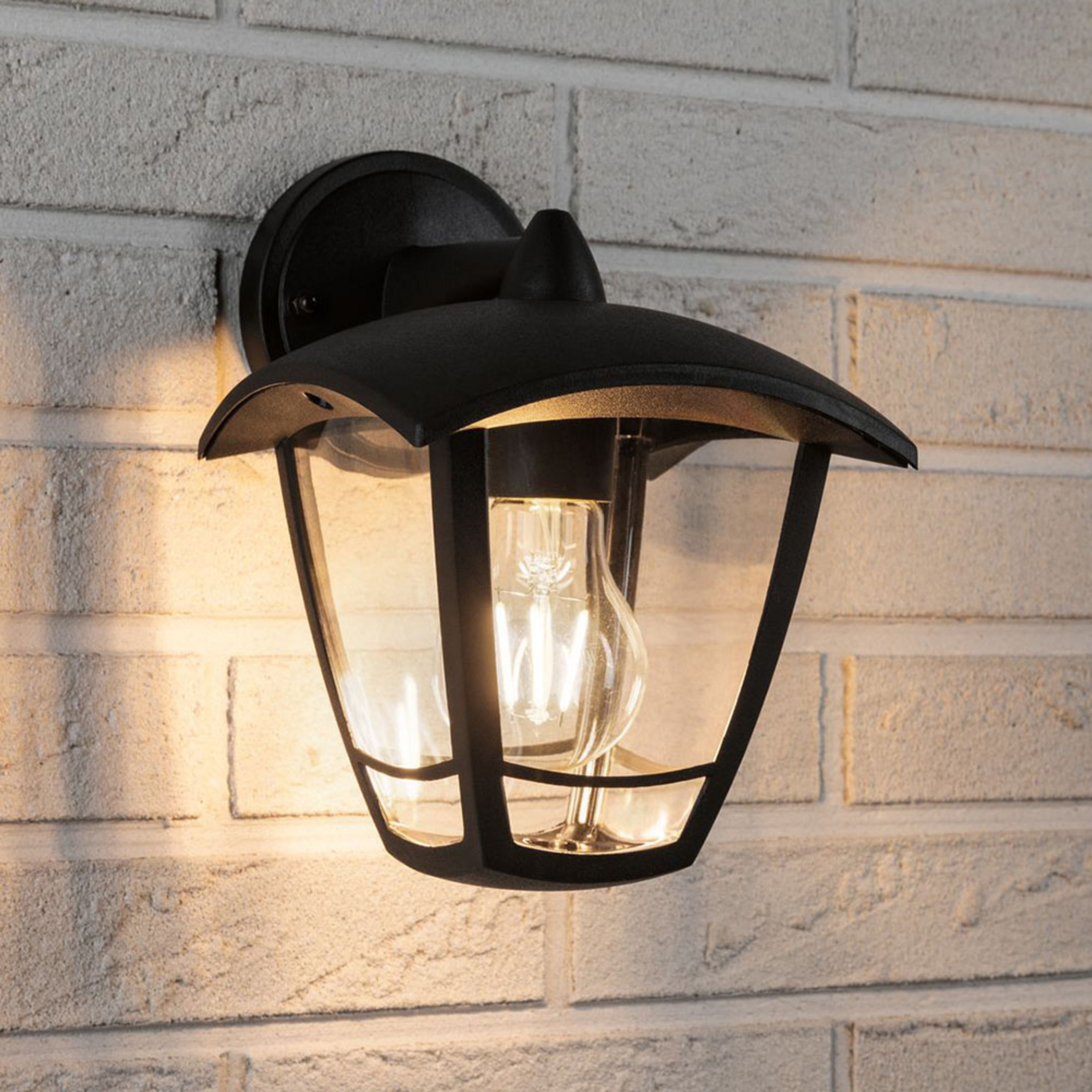 Paulmann Classic curved outdoor wall light, down