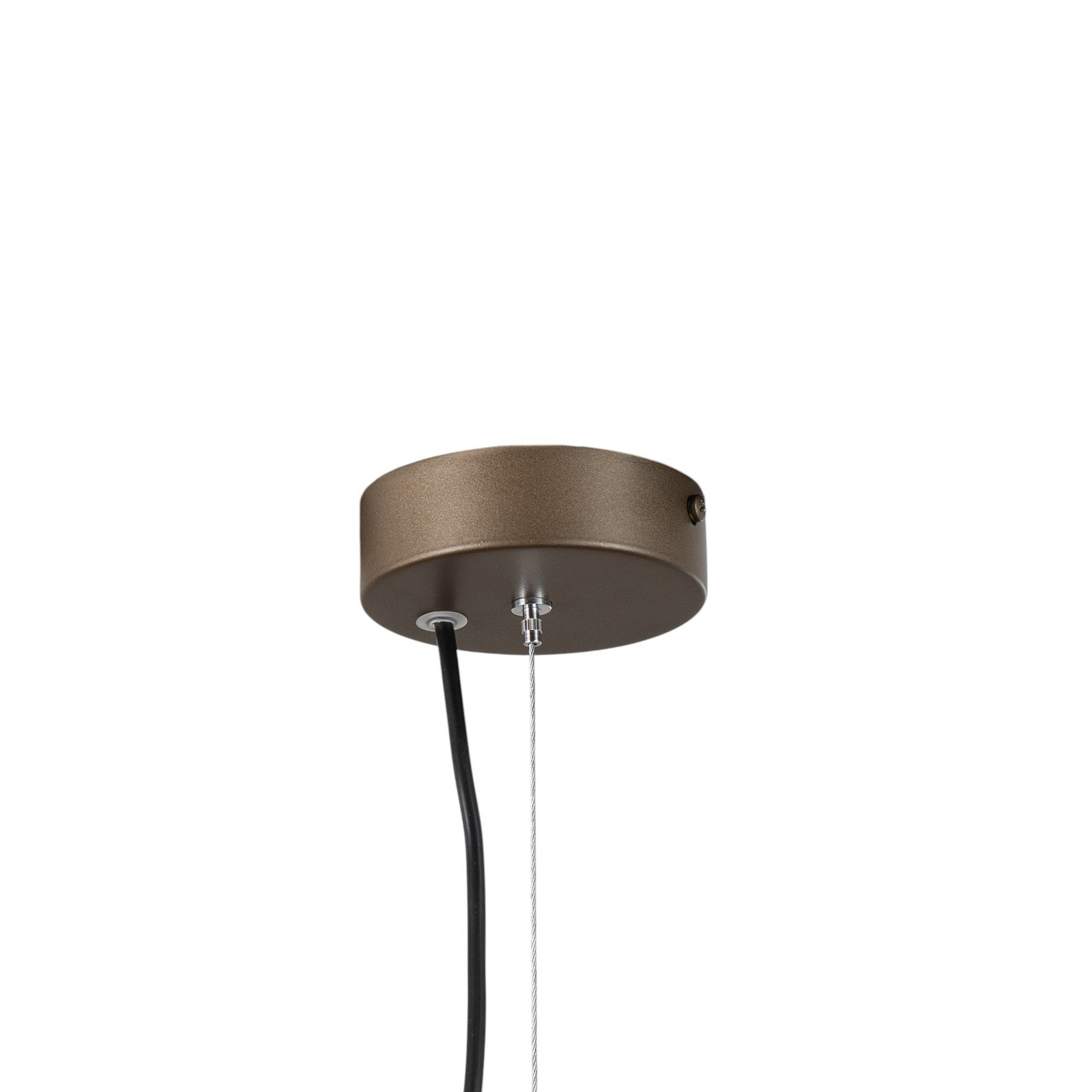 Hängelampe Zofia, kaffeebraun, Metall, Ø 50 cm, 3-flg., E27