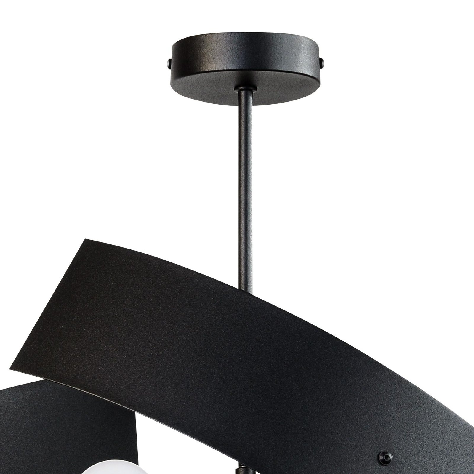 Moira taklampe, svart, Ø 47 cm, 3 lys, 3 lys