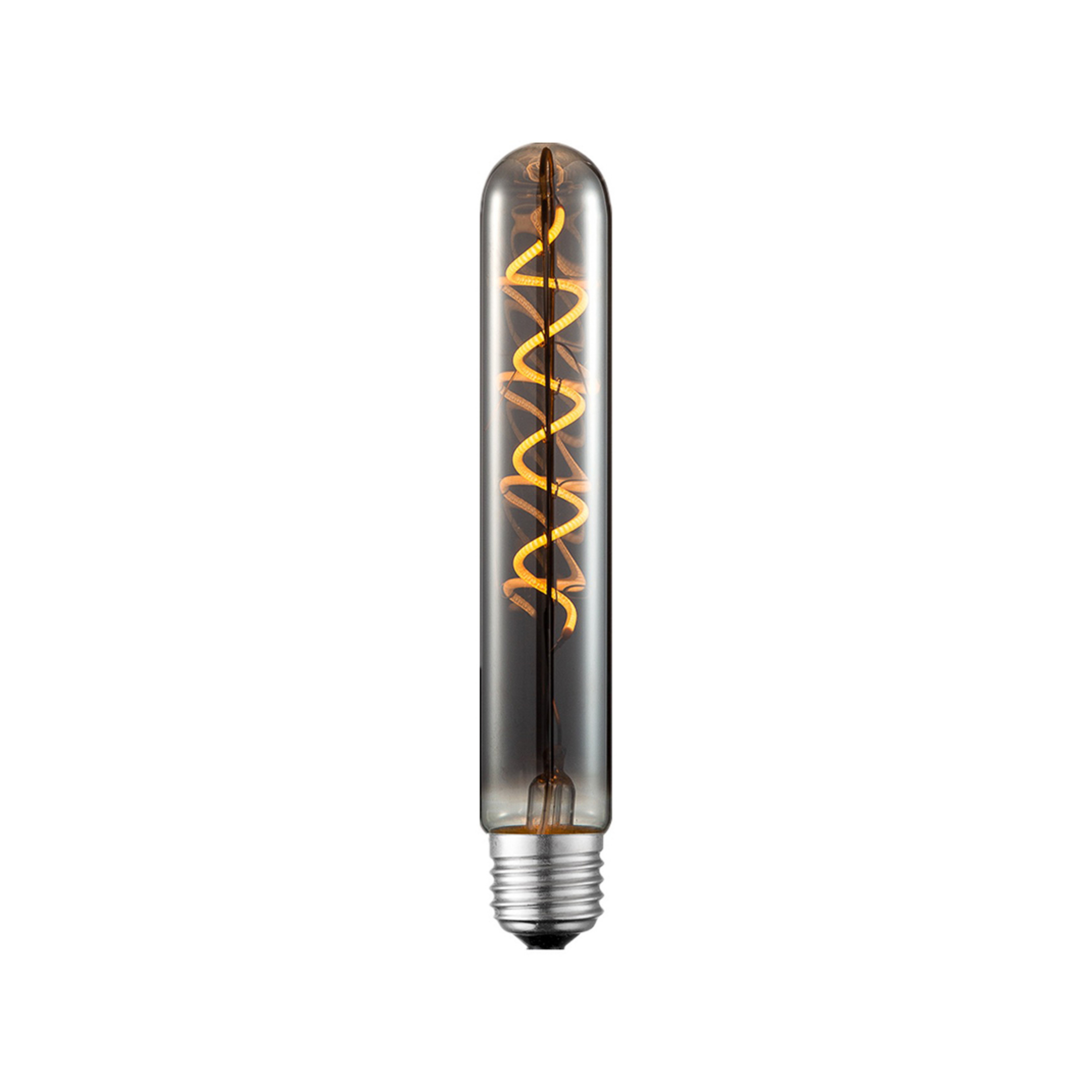 Lucande LED-Röhrenlampe, E27 4W, Ø 3 cm, titanium, 1800K
