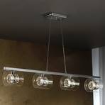 Flash LED pendant light with crystal rings