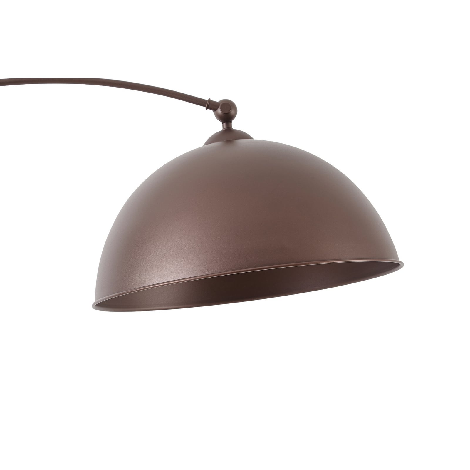 Lindby Jonera booglamp, bruin, 185 cm, metaal, E27