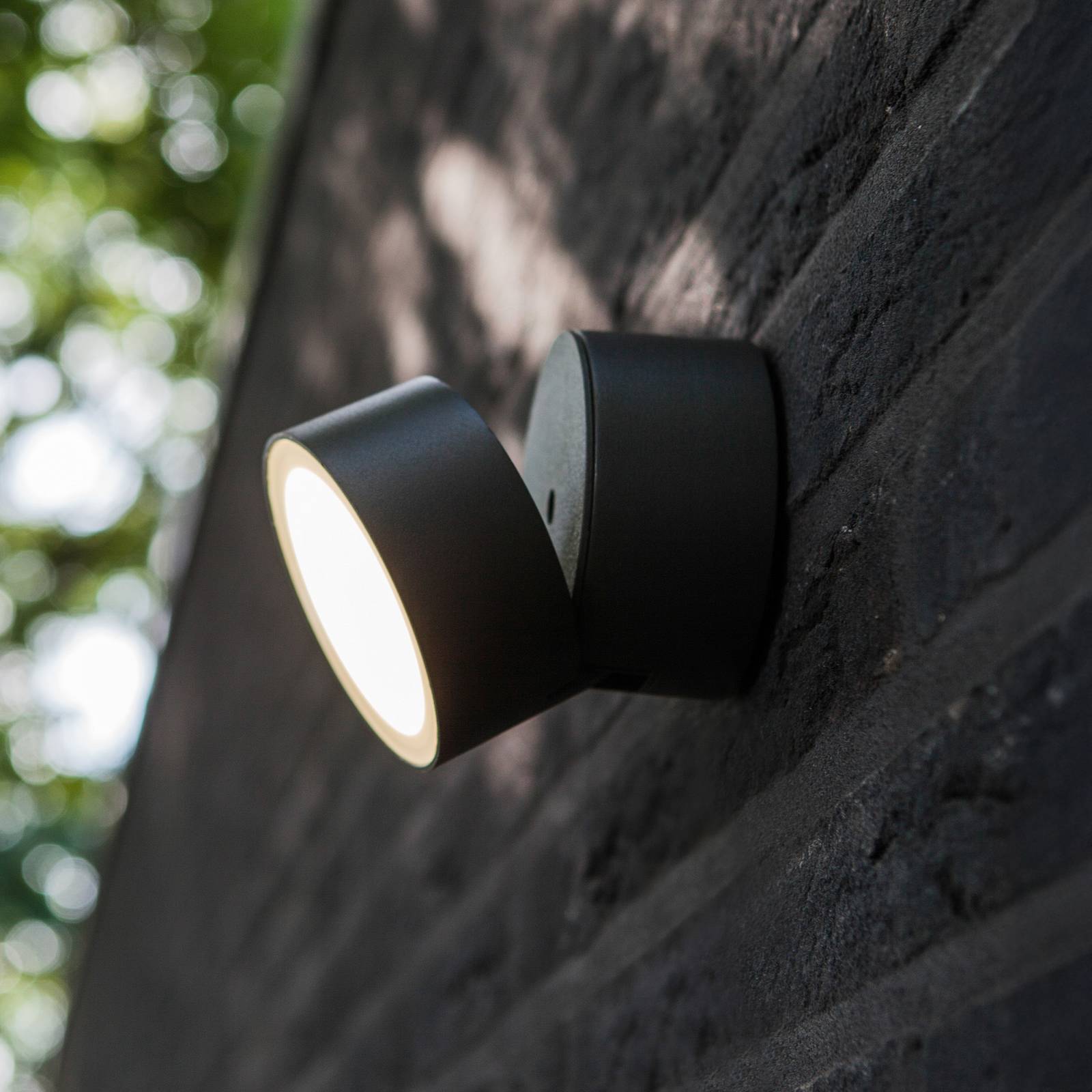 Kinkiet zewnętrzny LED Trumpet, Ø 9,4 cm