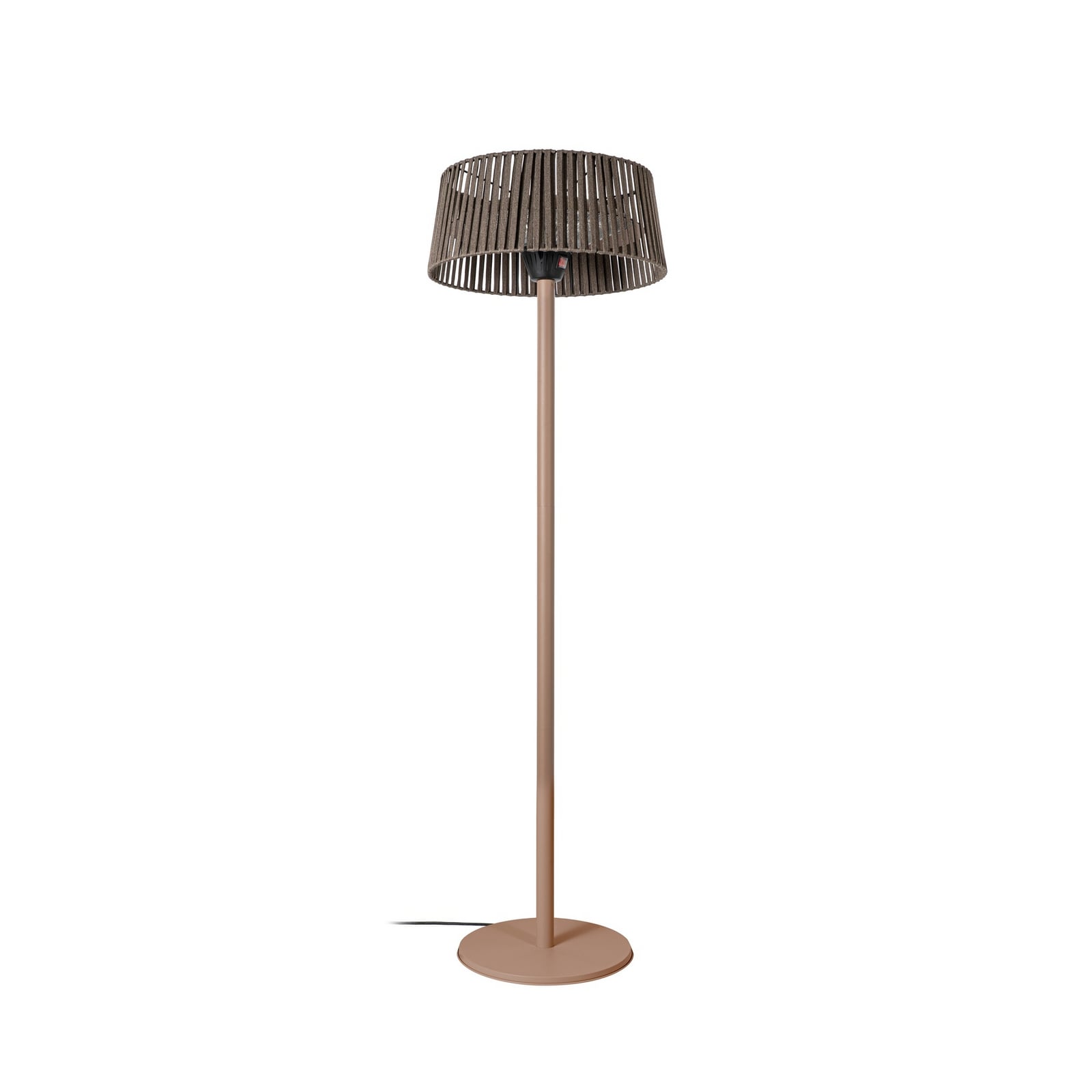 Promiennik grzewczy Lucande Pyravo, brązowy, 200 cm, aluminium, IP44 Promiennik grzewczy Lucande Pyravo, brązowy, 200 cm, aluminium, IP44