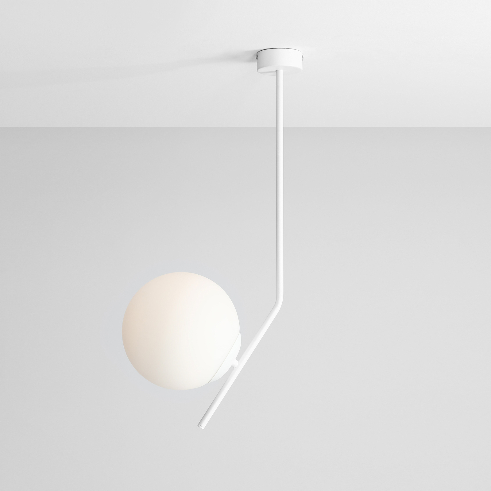 Lampa sufitowa Dione, 1-punktowa, biała