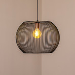 Hängeleuchte Cordano, schwarz, Ø 48 cm, Metall