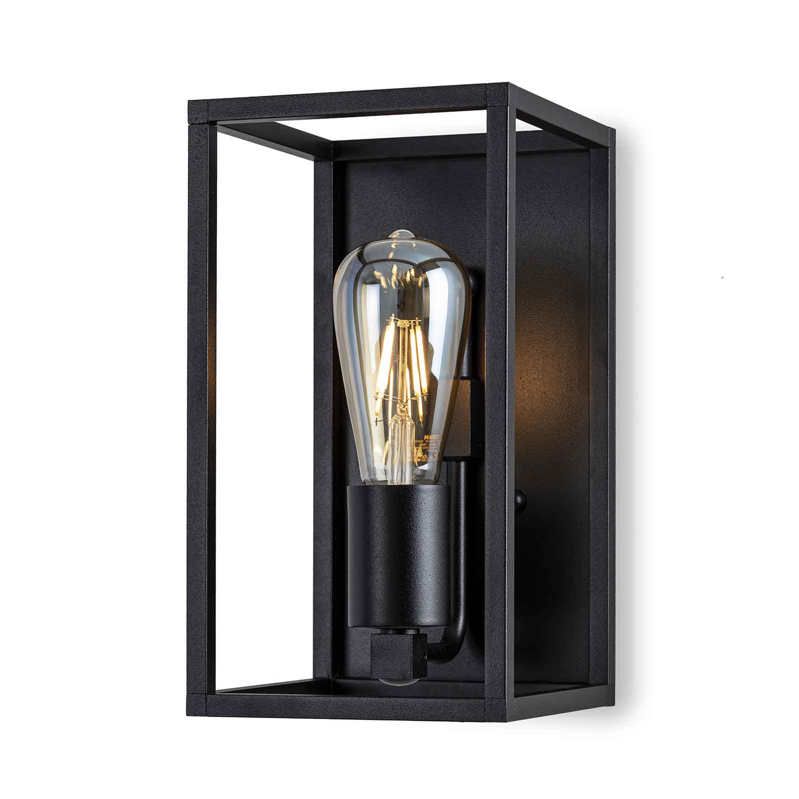 Lampa ścienna Cubic³ 3385 czarna, szerokość 15 cm