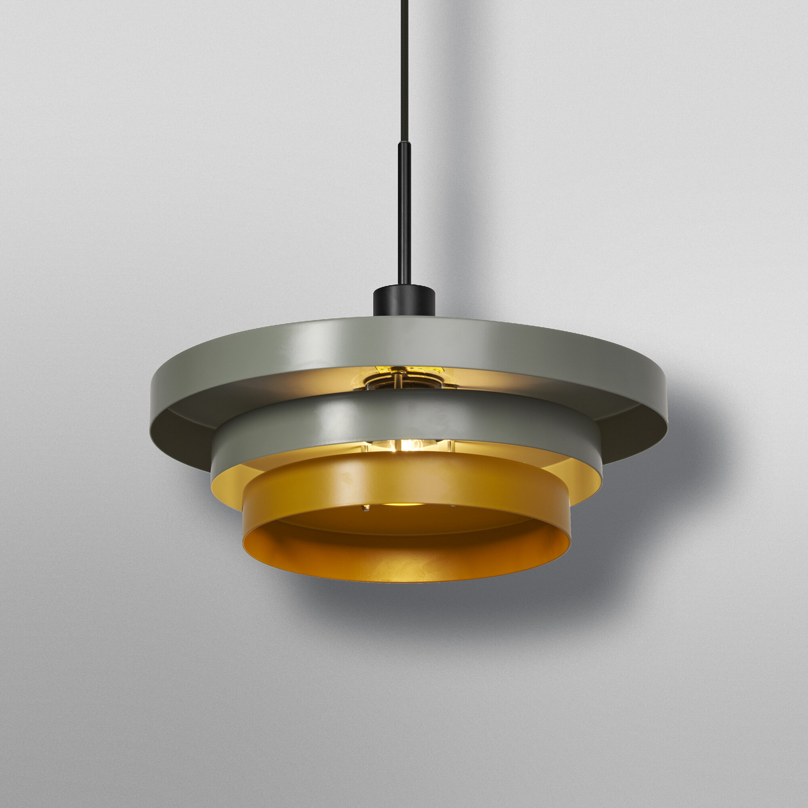 Lampada a sospensione OSRAM Decor Layers, verde/giallo, acciaio, E27