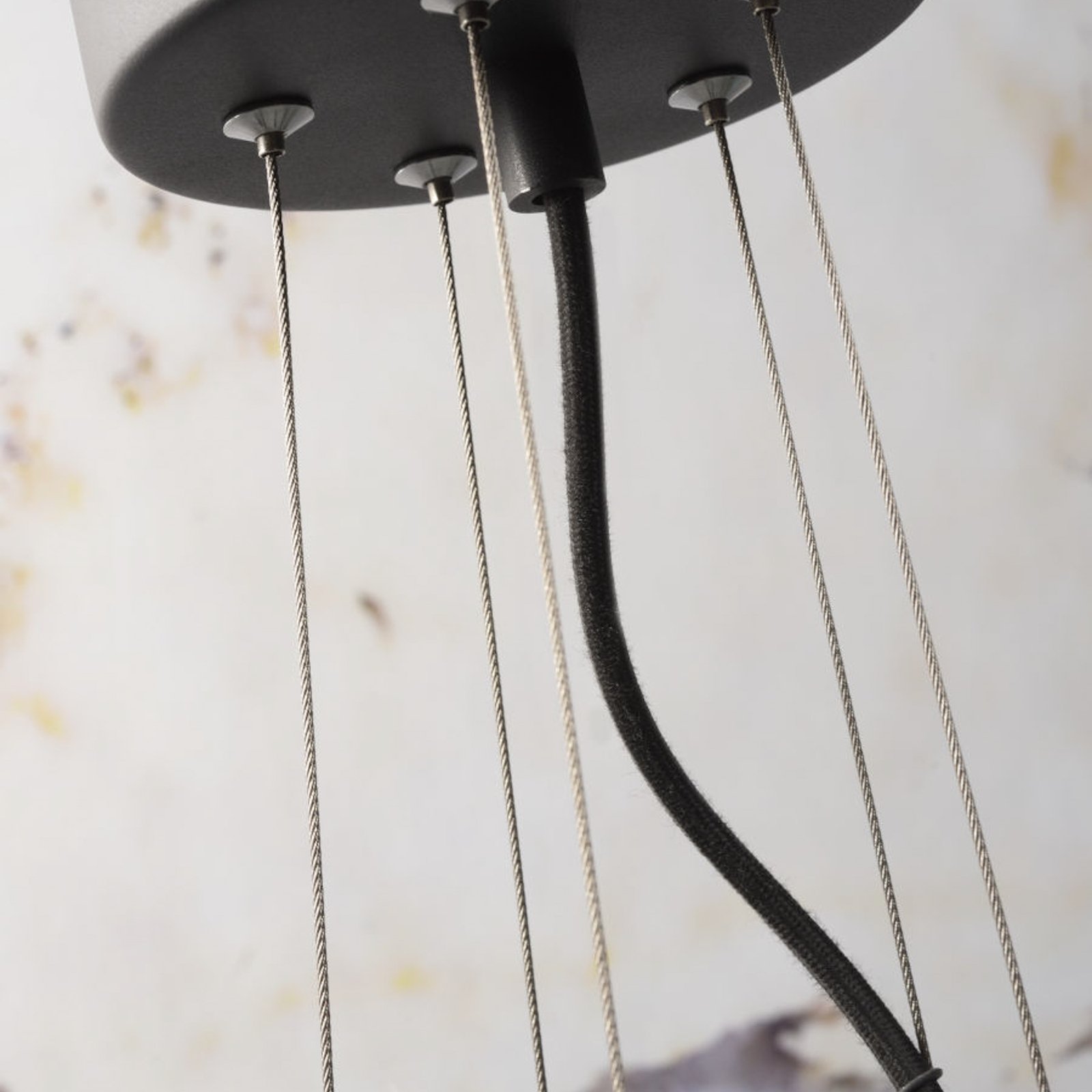 It's about RoMi Biarritz suspension noire 5 lampes