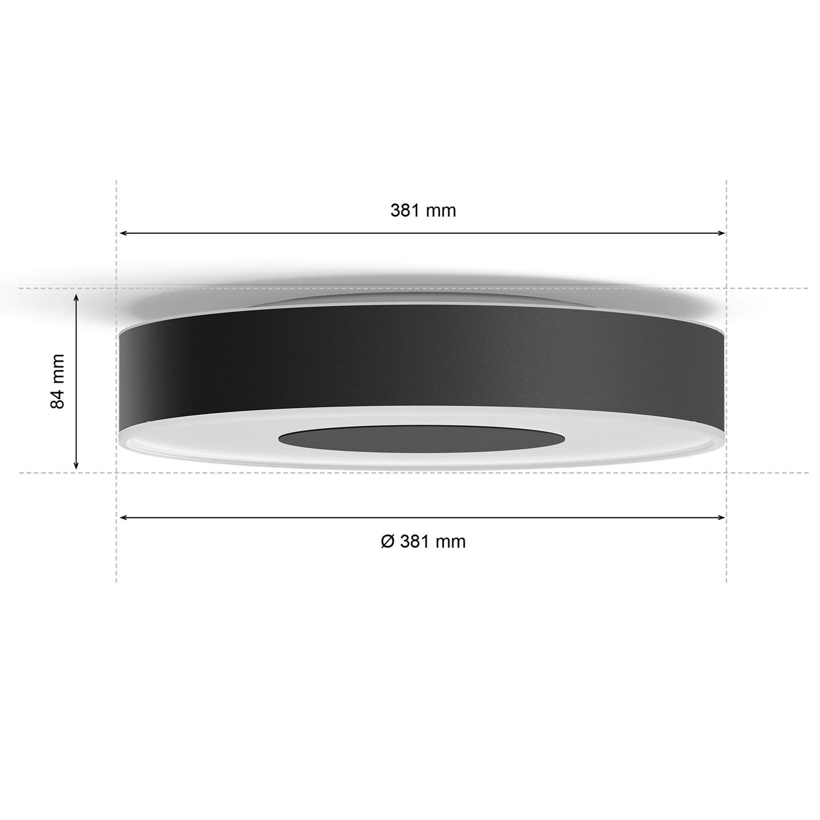 Infuse M Hue Deckenleuchte White&Color Amb. Black - Philips Hue