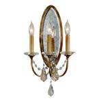 Wandlamp Valentina, 3-lamps, brons/kristal