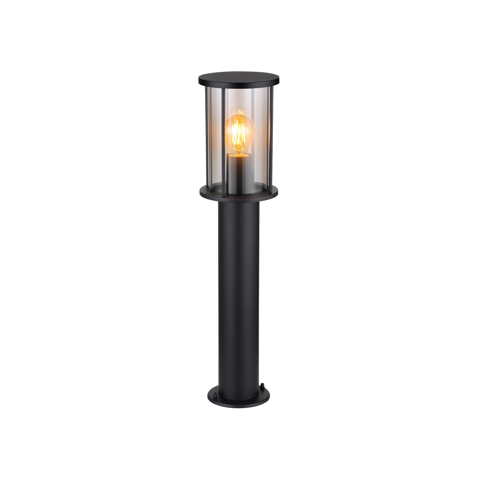 Luminaire pour socle Gracey, hauteur 60 cm, noir, inox, IP54
