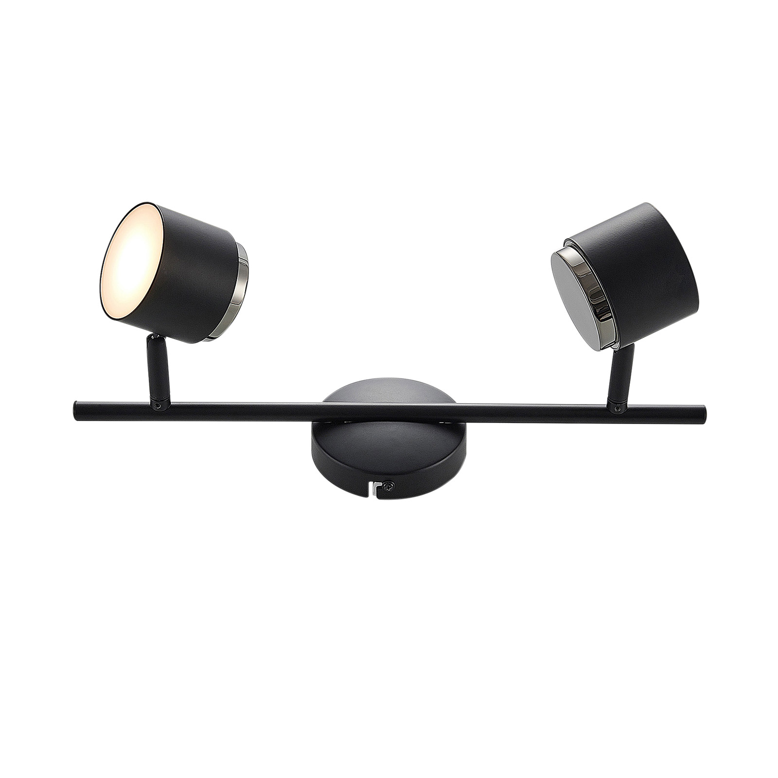 Lindby Marrie LED-Strahler, schwarz, 2-fl., Stange