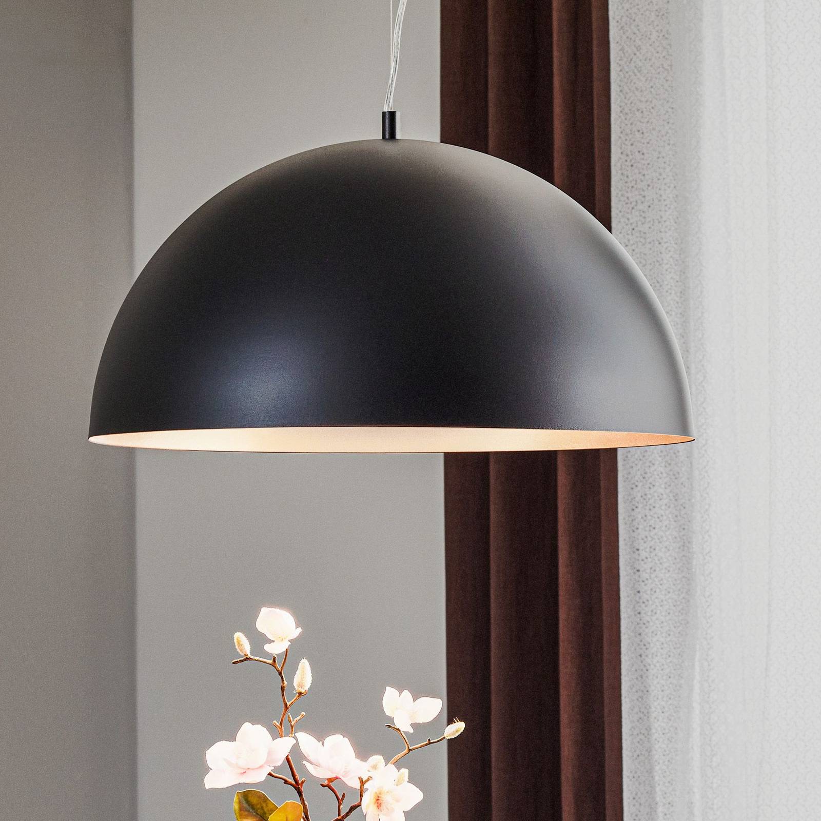 Hanglamp Gaetano 1 zwart/koper