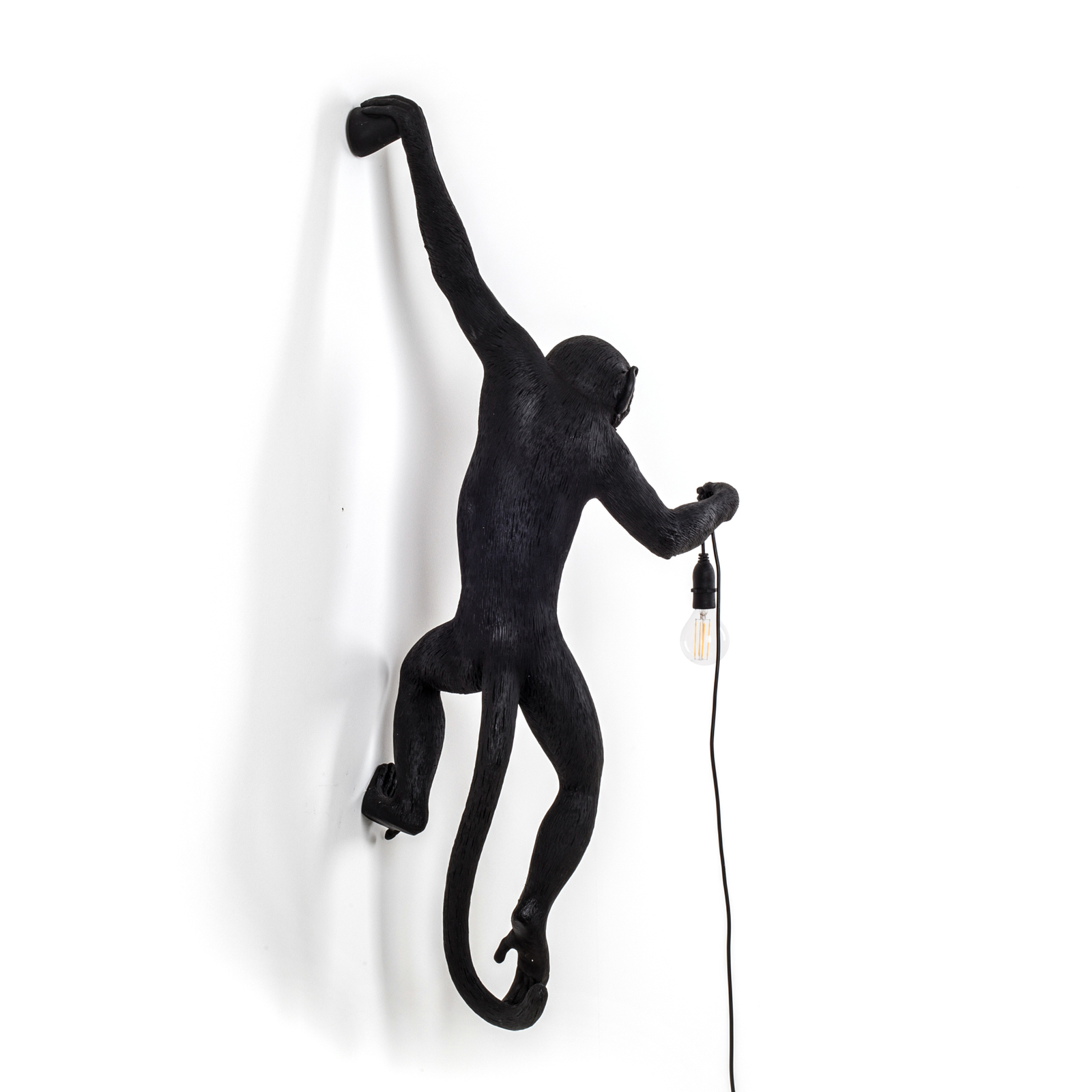 SELETTI Monkey Lamp dekorativna stenska svetilka leva črna