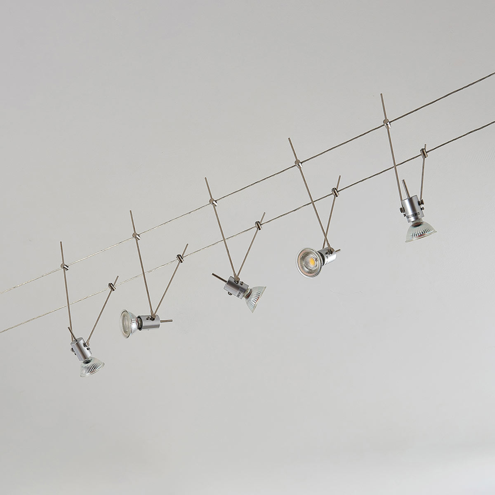 Marno 5 Wire Spot/Plafonnier Chrome/Silver - Lindby