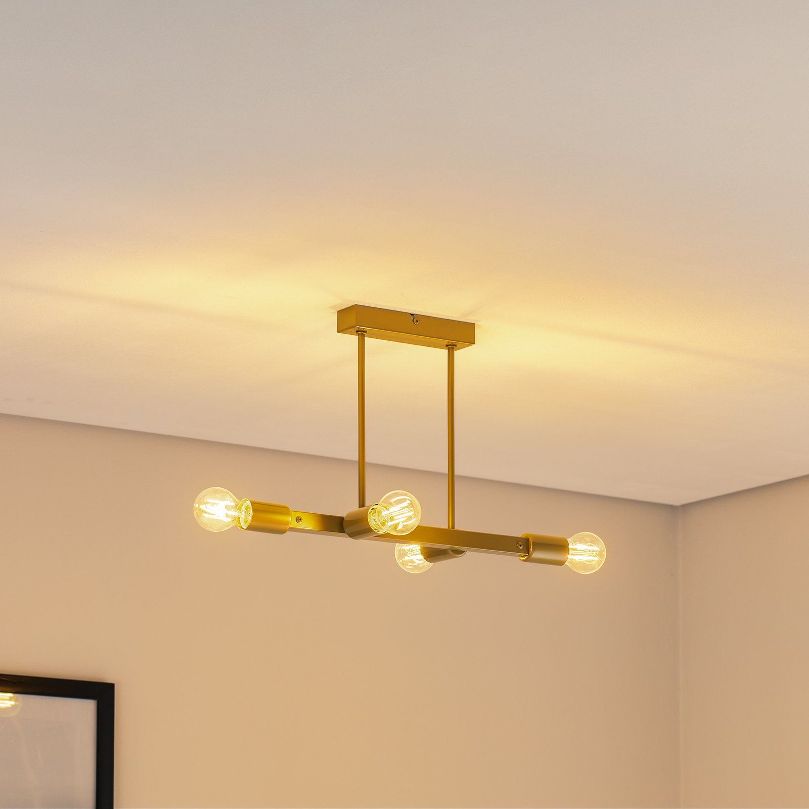 Plafoniera Eliza, 4 luci, oro
