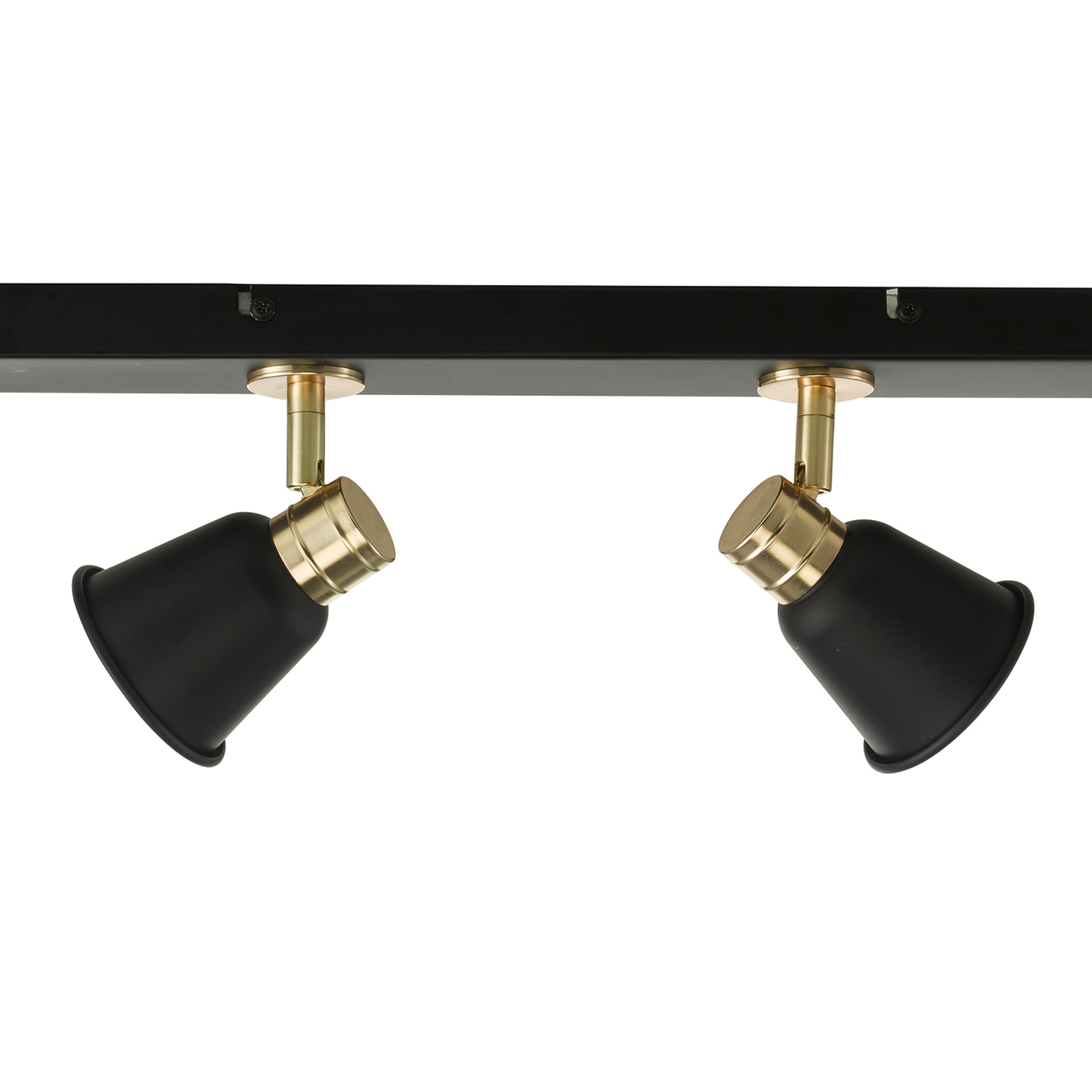 Plafondspot Fry beam 4-lamps zwart/goud