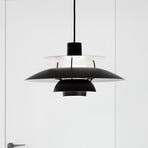 Louis Poulsen PH 5 závesná lampa, monochróm čierna