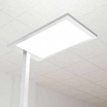LED-Büro-Stehlampe Javier, Dimmer, direkt-indirekt